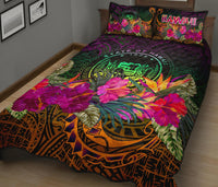 Polynesian Hawaii Quilt Bed Set - Summer Hibiscus - Polynesian Pride