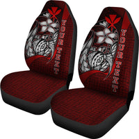 Polynesian Hawaii Custom Personalised Car Seat Covers Red - Turtle with Hook - Polynesian Pride