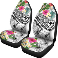 Polynesian Hawaii Kanaka Maoli Car Seat Covers - Summer Plumeria (White) - Polynesian Pride