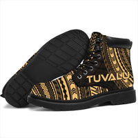 Tuvalu Leather Boots - Polynesian Gold Chief Version - Polynesian Pride