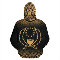 Pohnpei All Over Hoodie Gold Fog Style - Polynesian Pride