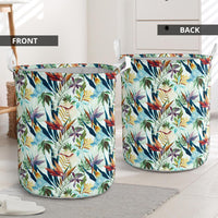 Tropical Flower, Plant And Leaf Pattern Hawaii Laundry Basket - Polynesian Pride
