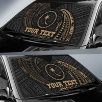 Polynesian Chuuk Custom Personalised Sun Shades - Gold Tribal Wave - Polynesian Pride