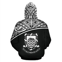 Tuvalu Polynesian Hoodie Curve Black - Polynesian Pride
