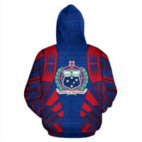 Samoa All Over Hoodie Polynesian Tattoo Style - Polynesian Pride