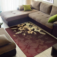 Hibiscus Golden Royal Area Rug AH - Polynesian Pride