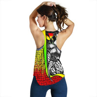 Polynesian Hawaii Women Racerback Tank Reggae - Turtle with Hook - Polynesian Pride