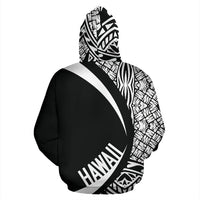 Hawaii Polynesian Zip up Hoodie White Circle Style - Polynesian Pride