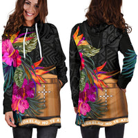 Tokelau Women's Hoodie Dress - Polynesian Hibiscus Pattern - Polynesian Pride