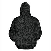 Hawaii Hoodie Polynesian Hawaiian Style Tribal Tattoo Gray Pullover - Polynesian Pride