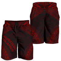 Austral Islands Men's Shorts - Polynesian Chief Red Version - Polynesian Pride