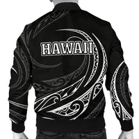 Hawaii Coat Of Arms Polynesian Men's Bomber Jacket - White - Frida Style - Polynesian Pride