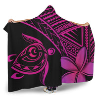 hawaiiHooded Blanket - Hawaii Turtle Plumeria Pink - Polynesian Pride