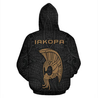 Polynesian Kakau Iakopa Helmet Warrior Hawaii Hoodie - Polynesian Pride