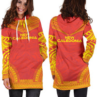 New Caledonia Women's Hoodie Dress - Polynesian Flag Chief - Polynesian Pride