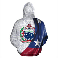 Samoa Polynesian Hoodie Waving Silky Flag - Polynesian Pride