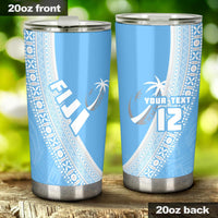 (Custom Personalised) Fiji Tapa Rugby Tumbler version Style You Win - Blue Tumbler 20oz Large Blue - Polynesian Pride