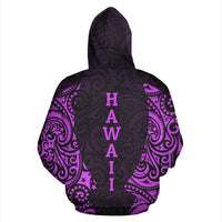 Hawaii Hoodie Kanaka Maoli Polynesian Tattoo Purple - Polynesian Pride