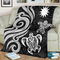 Nauru Premium Blanket - White Tentacle Turtle - Polynesian Pride