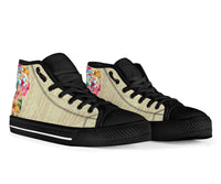 Hawaii Polynesian Flowers Swimming Turtles High Top Shoe - Polynesian Pride