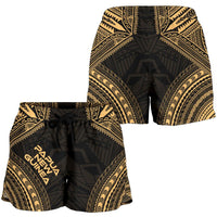 Papua New Guinea Women's Shorts - Polynesian Chief Gold Version - Polynesian Pride