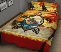 Hawaii Turtle Coconut Tree Quilt Bed Set - Polynesian Pride