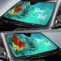 Cook Islands Auto Sun Shade - Tropical Flowers Style - Polynesian Pride