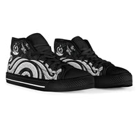 Vanuatu High Top Canvas Shoes - White Tentacle Turtle - Polynesian Pride