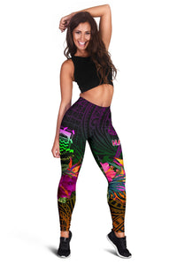 Tuvalu Personalised Women's Leggings - Summer Hibiscus - Polynesian Pride