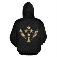 Kosrae Zip up Hoodie Micronesia Kosraean Warrior Gold - Polynesian Pride
