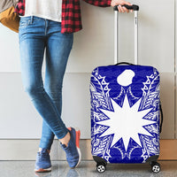 Nauru Polynesian Luggage Covers Map Blue - Polynesian Pride