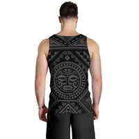 Fiji Men's Tank Top - Fiji Seal With Polynesian Tattoo Style (Black) - Polynesian Pride