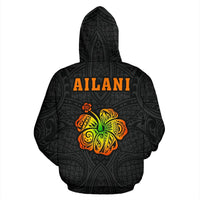 Ailani Hula Girl Polynesian Zip up Hoodie - Polynesian Pride