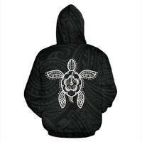 Hawaiian Turtle Polynesian Hoodie Warrior Style - Polynesian Pride