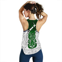 New Zealand Maori Rugby Women Racerback Tank Pride Version - White - Polynesian Pride