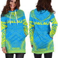 Palau Women's Hoodie Dress - Polynesian Flag Chief - Polynesian Pride