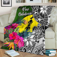 New Caledonia Premium Blanket - Turtle Plumeria Banana Leaf - Polynesian Pride