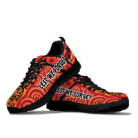 Anzac Lest We Forget Poppy Sneakers New Zealand Maori Silver Fern - Australia Aboriginal - Polynesian Pride