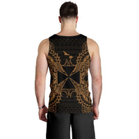 Wallis And Futuna Polynesian Men Tank Top Map Gold - Polynesian Pride