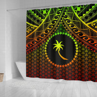 Polynesian Chuuk Shower Curtain - Reggae Vintage Polynesian Patterns - Polynesian Pride