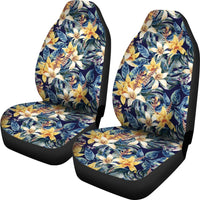 Hawaii Vintage Floral Car Seat Cover Universal Fit Yellow - Polynesian Pride