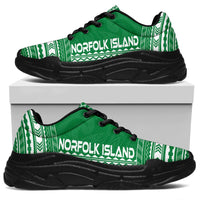 Norfolk Island Chunky Sneakers - Polynesian Chief Flag Version - Polynesian Pride