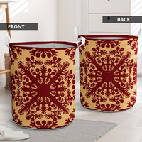 Hawaiian Quilt Vintage Laundry Basket AH - Polynesian Pride