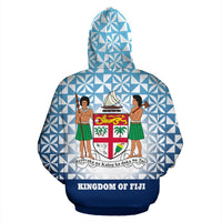 Fiji Tapa Zip Hoodie Fiji Coat of Arms Kingdom of Fiji - Polynesian Pride