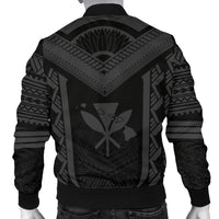 Hawaiian Kanaka Polynesian Men's Bomber Jacket Active Grey - Polynesian Pride