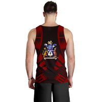 Norfolk Island Men Tank Top - Polynesian Tattoo Red - Polynesian Pride