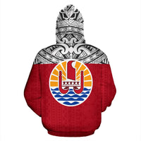 French Polynesia All Over Custom Hoodie Polynesian Style - Polynesian Pride