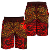 Polynesian Wallis and Futuna Men's Shorts - Red Shark Polynesian Tattoo - Polynesian Pride