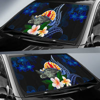 Tahiti Polynesian Sun Shades - Turtle With Plumeria Flowers - Polynesian Pride
