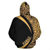 Hawaii Turtle Polynesian Hoodie Circle Style Gold - Polynesian Pride